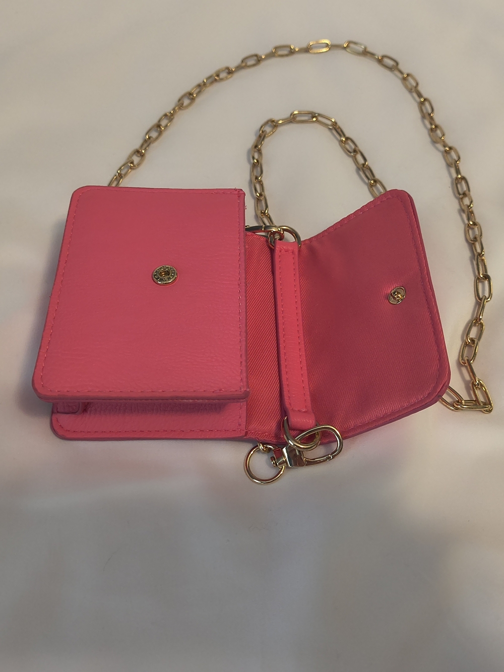 Universal Thread Hot Pink Mini Crossbody with Gold Chain - Picture 4 of 5